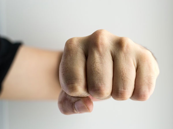 A fist in a menacing pose.