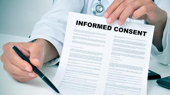 A legal document about informed consent.